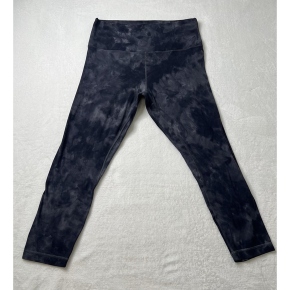 Lemon Pants - Lululemon Womens Align Cropped Pants‎ Leggings Diamond Dye Grey/Dark Blue Sz 12